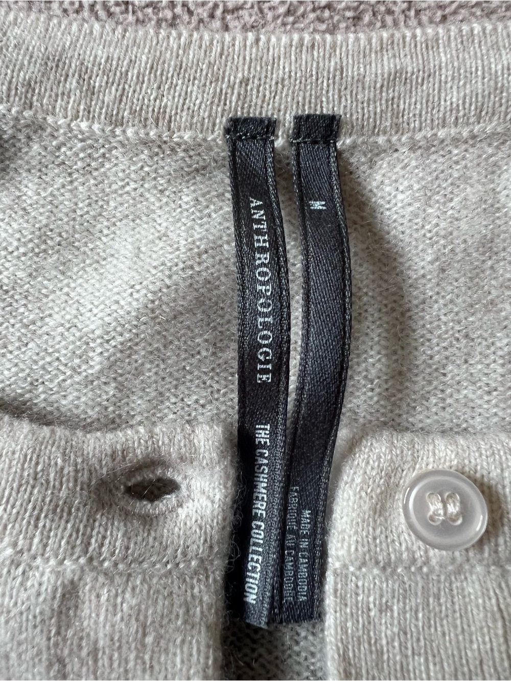 Anthropologie Cashmere Cardigan with Butterfly Prints - Picture 4 of 7